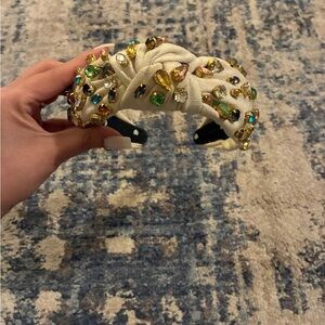 Lele Sadoughi Cream Headband with Multicolor Embellishments